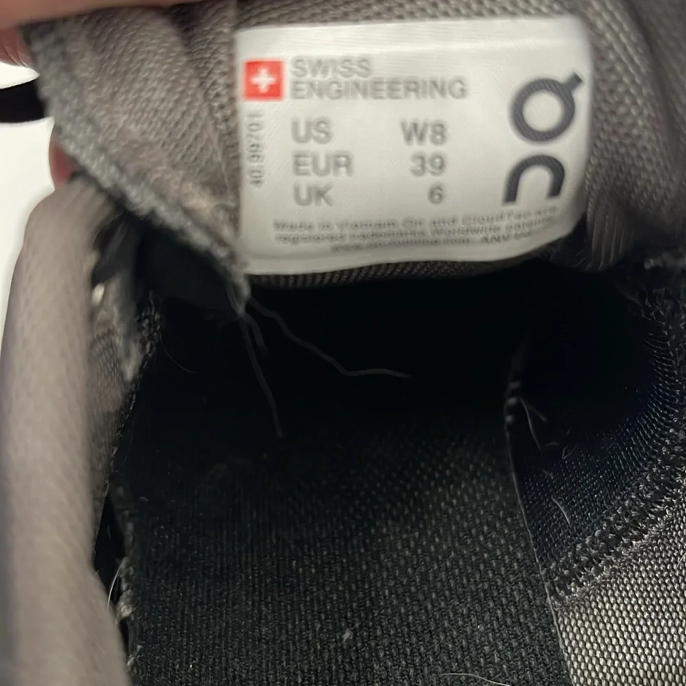 On Running Black/Gray Cloud Sneakers - Picture 6 of 8
